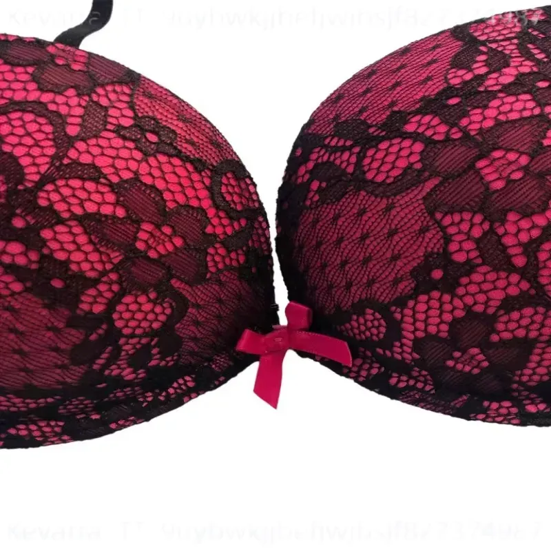 Women Cotton Deep V Lace Push  - Lace Bralette Set review and price